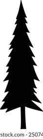tree black and white symbols. A collection trees silhouettes 