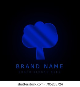 Tree blue chromium metallic logo