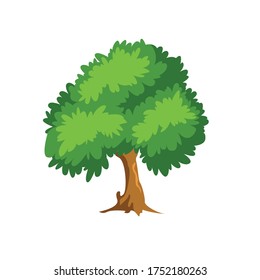 Tree Botanical Cartoon Vector Illustration