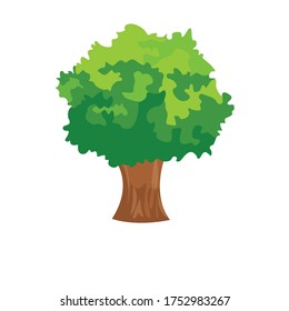 Tree Botanical Cartoon Vector Illustration