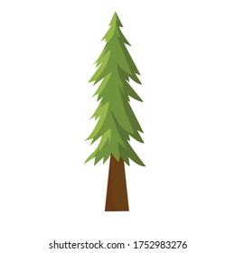 Tree Botanical Cartoon Vector Illustration
