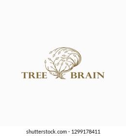 Tree and Brain Concept. Logo Illustration