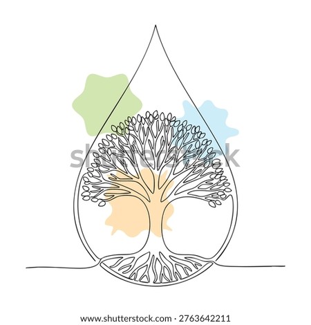 tree brain growth mindset vector illustration