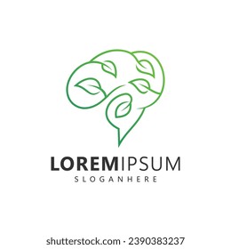 Tree brain logo design Brainstorm think idea logo inspiration