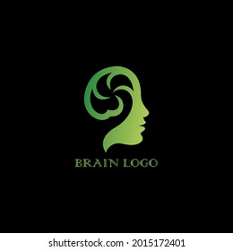 Diseño del logo del cerebro del árbol. Logo de un árbol moderno.