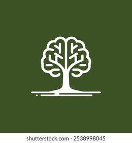 Logotipo do cérebro da árvore para venda