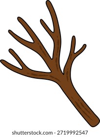 Rama de árbol Ilustración vectorial marrón