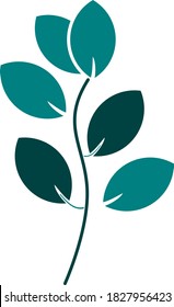  a tree branch with a couple leafs 