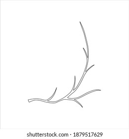 
A tree branch drawn with lines. Design element. vector illustration.