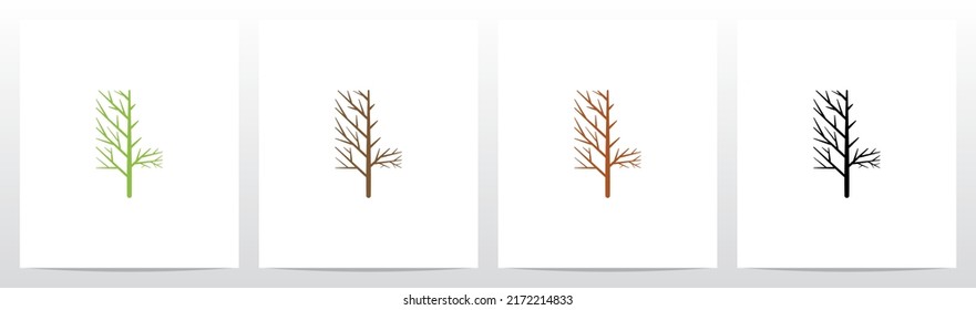 Tree Branch Forming Letter Logo L