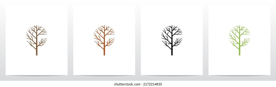 Tree Branch Forming Letter Logo C