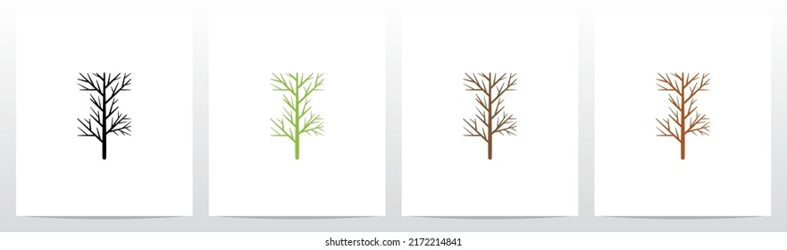 Tree Branch Forming Letter Logo I