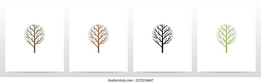 Tree Branch Forming Letter Logo O