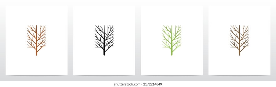 Tree Branch Forming Letter Logo N