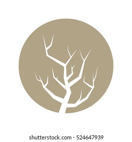 tree branch hand drawing isolated icon vector illustration design