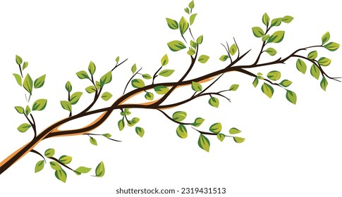 tree branch illustration for wall art and sticker