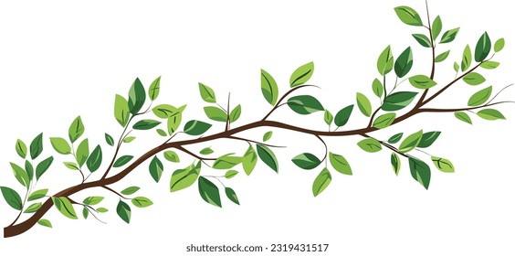 tree branch illustration for wall art and sticker