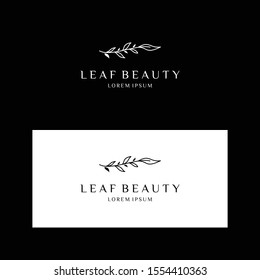 Tree branch leaf logo design vector