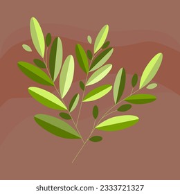 tree branch, leaves on a branch, green foliage