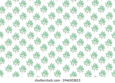 tree branch leaves seamless pattern. Vector illustration. Leaves seamless pattern for wrapping, textile, wallpaper, paper. Eucalyptus tree natural branches with green leaves seamless pattern. 
