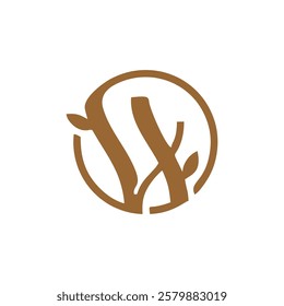 tree branch logo design vector,editable eps 10