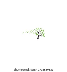 tree branch love logo vector illustratoins design