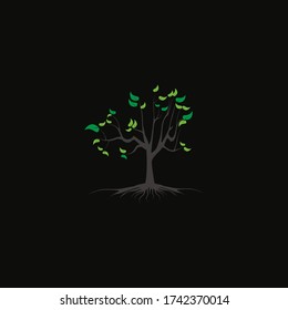 tree branch love logo vector illustratoins design