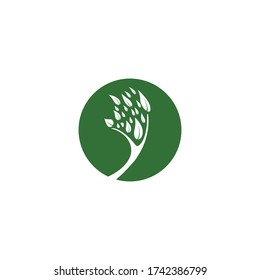 tree branch love logo vector illustratoins design