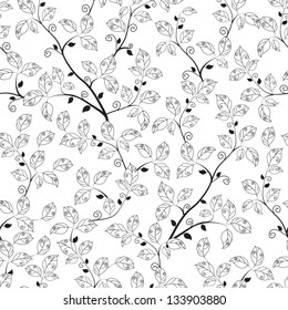 Tree branch. Seamless pattern.