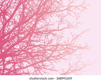 Tree branch silhouette Vector tree branch.