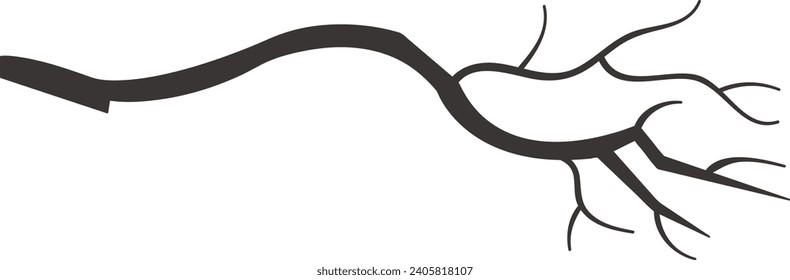 Tree Branch Silhouette Vector Illustration