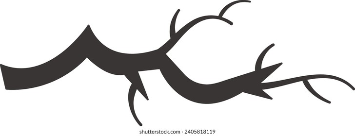Tree Branch Silhouette Vector Illustration