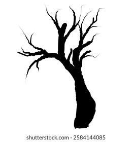 Tree Branch Silhouette Without Leaves Clipart