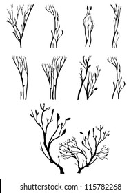 Tree and branch Silhouettes