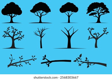 tree and tree branch silhouettes