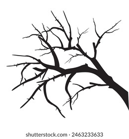 tree branch twig design in flat design.
cherry blossom twigs.sakura