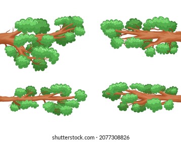 Tree branch vector design illustration isolated on white background