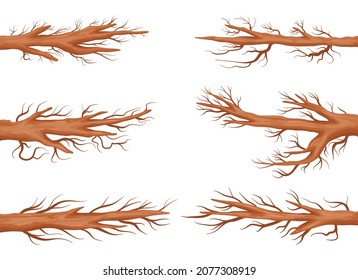 Tree branch vector design illustration isolated on white background