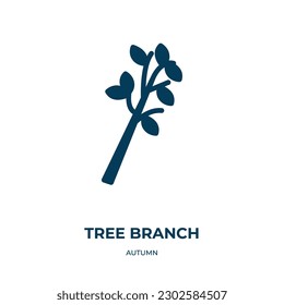 tree branch vector icon. tree branch, forest, branch filled icons from flat autumn concept. Isolated black glyph icon, vector illustration symbol element for web design and mobile apps
