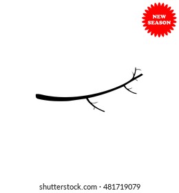 Tree Branch vector icon isolated on white background.