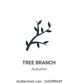 Tree branch vector icon on white background. Flat vector tree branch icon symbol sign from modern autumn collection for mobile concept and web apps design.
