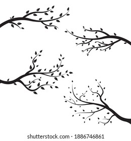 Tree branch vector illustration design templates