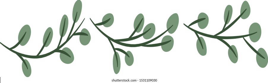 tree branch vector Illustration of a branch on white background. Vector