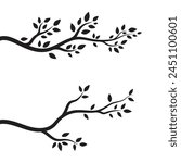 tree branch vector ilustration design template