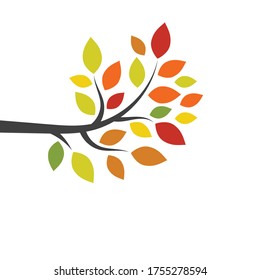 plantilla de diseño de ilustraciones vectoriales de rama de árbol