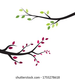 Tree Branch Vector Ilustration Design Template