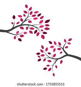 tree branch vector ilustration design template