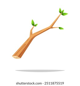 Vetor de ramificação de árvore isolado no plano de fundo branco.