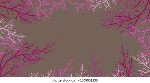 Tree with Branches. Background with Place for Text