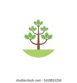 tree with branches flat style vector illustration design